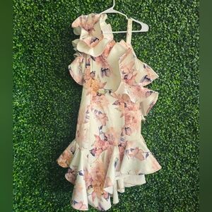 AMMOl Women's Floral Ruffle Dress Size L